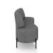 Sofá Living Decorativo 2 Lugares 1,35M Katara Pés de Ferro Linho Grafite G33 - Gran Belo