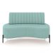 Sofá Living Decorativo 2 Lugares 1,35M Katara Pés de Ferro Linho Rústico Azul G33 - Gran Belo