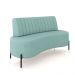 Sofá Living Decorativo 2 Lugares 1,35M Katara Pés de Ferro Linho Rústico Azul G33 - Gran Belo