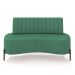 Sofá Living Decorativo 2 Lugares 1,35M Katara Pés de Ferro Linho Rústico Verde G33 - Gran Belo