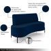 Sofá Living Decorativo 2 Lugares 1,35M Katara Pés de Ferro Veludo Azul G33 - Gran Belo