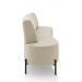 Sofá Living Decorativo 2 Lugares 1,35M Katara Pés de Ferro Veludo Bege G33 - Gran Belo