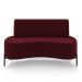 Sofá Living Decorativo 2 Lugares 1,35M Katara Pés de Ferro Veludo Bordô G33 - Gran Belo