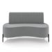 Sofá Living Decorativo 2 Lugares 1,35M Katara Pés de Ferro Veludo Cinza G33 - Gran Belo