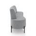 Sofá Living Decorativo 2 Lugares 1,35M Katara Pés de Ferro Veludo Cinza G33 - Gran Belo