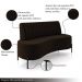 Sofá Living Decorativo 2 Lugares 1,35M Katara Pés de Ferro Veludo Marrom G33 - Gran Belo