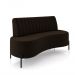 Sofá Living Decorativo 2 Lugares 1,35M Katara Pés de Ferro Veludo Marrom G33 - Gran Belo