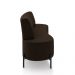 Sofá Living Decorativo 2 Lugares 1,35M Katara Pés de Ferro Veludo Marrom G33 - Gran Belo