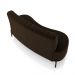 Sofá Living Decorativo 2 Lugares 1,35M Katara Pés de Ferro Veludo Marrom G33 - Gran Belo