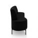 Sofá Living Decorativo 2 Lugares 1,35M Katara Pés de Ferro Veludo Preto G33 - Gran Belo