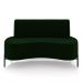 Sofá Living Decorativo 2 Lugares 1,35M Katara Pés de Ferro Veludo Verde G33 - Gran Belo