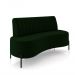 Sofá Living Decorativo 2 Lugares 1,35M Katara Pés de Ferro Veludo Verde G33 - Gran Belo