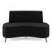 Sofá Living Decorativo 2 Lugares 1,35M Katara Preto Veludo G33 - Gran Belo