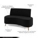 Sofá Living Decorativo 2 Lugares 1,35M Katara Preto Veludo G33 - Gran Belo