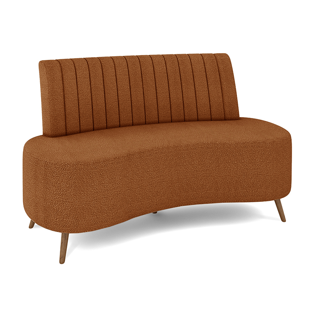 Sofá Living Decorativo 2 Lugares 1,35M Katara Terracota Bouclê G33 - Gran Belo