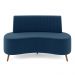 Sofá Living Decorativo 2 Lugares 1,60M Katara Azul Veludo G33 - Gran Belo