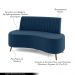 Sofá Living Decorativo 2 Lugares 1,60M Katara Azul Veludo G33 - Gran Belo