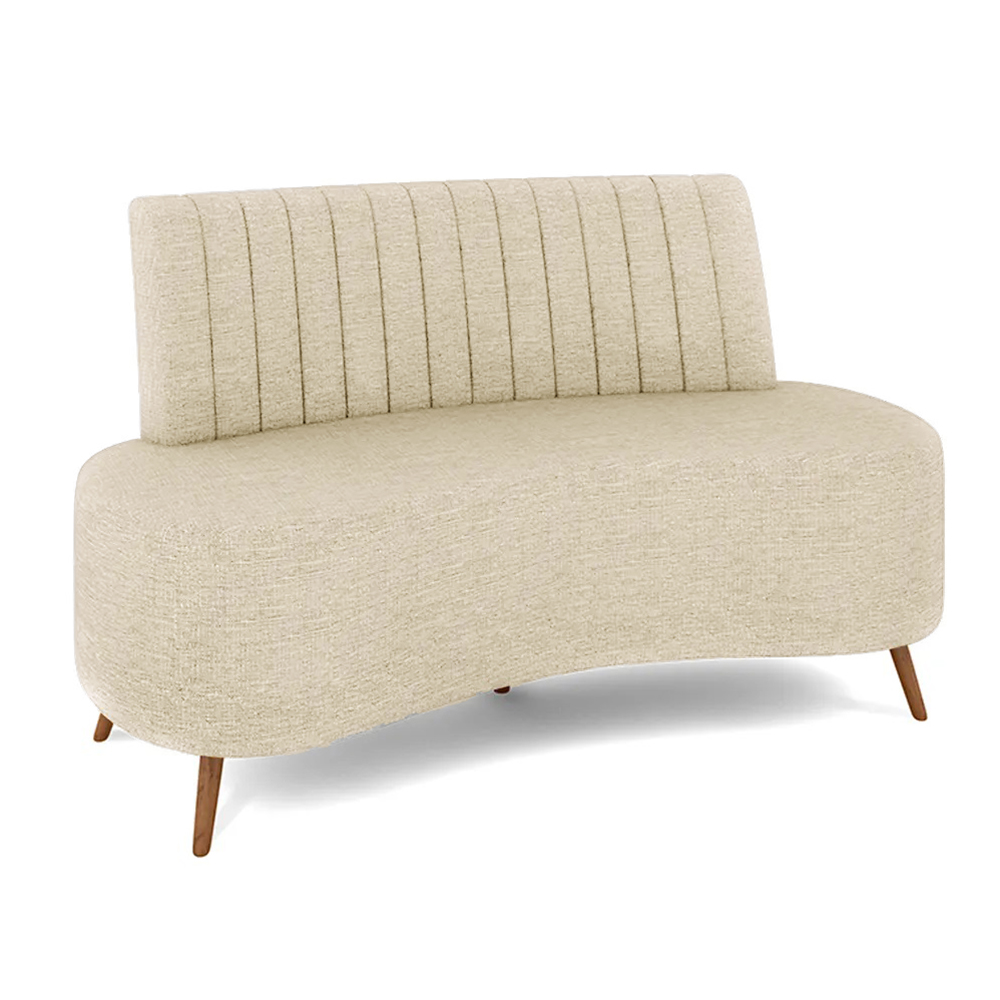 Sofá Living Decorativo 2 Lugares 1,60M Katara Bege Linho G33 - Gran Belo