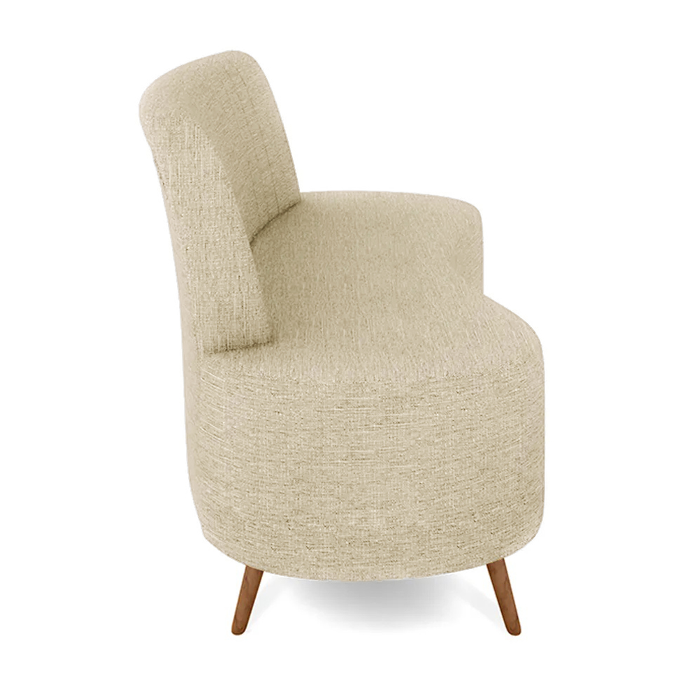 Sofá Living Decorativo 2 Lugares 1,60M Katara Bege Linho G33 - Gran Belo