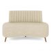 Sofá Living Decorativo 2 Lugares 1,60M Katara Bege Linho G33 - Gran Belo