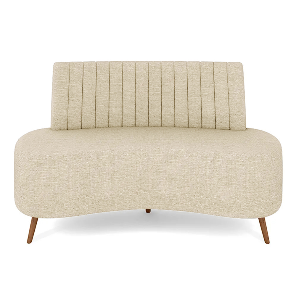Sofá Living Decorativo 2 Lugares 1,60M Katara Bege Linho G33 - Gran Belo