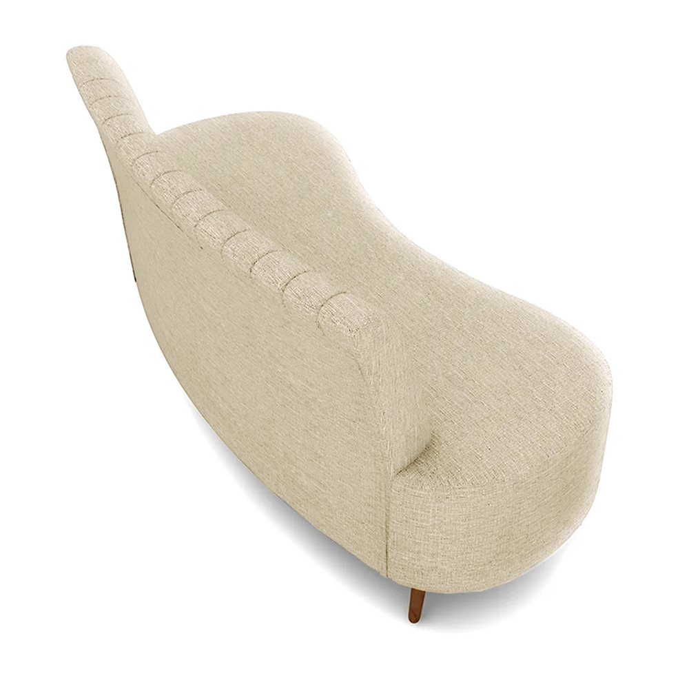 Sofá Living Decorativo 2 Lugares 1,60M Katara Bege Linho G33 - Gran Belo