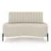 Sofá Living Decorativo 2 Lugares 1,60M Katara Pés de Ferro Bouclê Off White G33 - Gran Belo