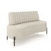 Sofá Living Decorativo 2 Lugares 1,60M Katara Pés de Ferro Bouclê Off White G33 - Gran Belo