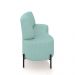 Sofá Living Decorativo 2 Lugares 1,60M Katara Pés de Ferro Linho Rústico Azul G33 - Gran Belo