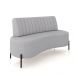 Sofá Living Decorativo 2 Lugares 1,60M Katara Pés de Ferro Linho Rústico Cinza G33 - Gran Belo