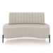 Sofá Living Decorativo 2 Lugares 1,60M Katara Pés de Ferro Linho Rústico Off White   G33 - Gran Belo