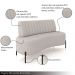 Sofá Living Decorativo 2 Lugares 1,60M Katara Pés de Ferro Linho Rústico Off White   G33 - Gran Belo