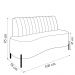 Sofá Living Decorativo 2 Lugares 1,60M Katara Pés de Ferro Linho Rústico Off White   G33 - Gran Belo