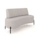 Sofá Living Decorativo 2 Lugares 1,60M Katara Pés de Ferro Linho Rústico Off White   G33 - Gran Belo