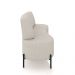 Sofá Living Decorativo 2 Lugares 1,60M Katara Pés de Ferro Linho Rústico Off White   G33 - Gran Belo