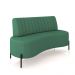Sofá Living Decorativo 2 Lugares 1,60M Katara Pés de Ferro Linho Rústico Verde G33 - Gran Belo