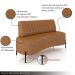 Sofá Living Decorativo 2 Lugares 1,60M Katara Pés de Ferro PU Caramelo G33 - Gran Belo