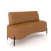 Sofá Living Decorativo 2 Lugares 1,60M Katara Pés de Ferro PU Caramelo G33 - Gran Belo