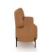 Sofá Living Decorativo 2 Lugares 1,60M Katara Pés de Ferro PU Caramelo G33 - Gran Belo