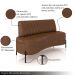 Sofá Living Decorativo 2 Lugares 1,60M Katara Pés de Ferro PU Marrom G33 - Gran Belo
