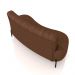 Sofá Living Decorativo 2 Lugares 1,60M Katara Pés de Ferro PU Marrom G33 - Gran Belo
