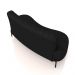 Sofá Living Decorativo 2 Lugares 1,60M Katara Pés de Ferro PU Preto G33 - Gran Belo