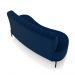 Sofá Living Decorativo 2 Lugares 1,60M Katara Pés de Ferro Veludo Azul G33 - Gran Belo