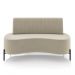 Sofá Living Decorativo 2 Lugares 1,60M Katara Pés de Ferro Veludo Bege G33 - Gran Belo