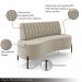 Sofá Living Decorativo 2 Lugares 1,60M Katara Pés de Ferro Veludo Bege G33 - Gran Belo