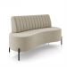 Sofá Living Decorativo 2 Lugares 1,60M Katara Pés de Ferro Veludo Bege G33 - Gran Belo