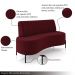 Sofá Living Decorativo 2 Lugares 1,60M Katara Pés de Ferro Veludo Bordô G33 - Gran Belo