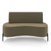Sofá Living Decorativo 2 Lugares 1,60M Katara Pés de Ferro Veludo Castor G33 - Gran Belo