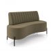 Sofá Living Decorativo 2 Lugares 1,60M Katara Pés de Ferro Veludo Castor G33 - Gran Belo