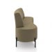 Sofá Living Decorativo 2 Lugares 1,60M Katara Pés de Ferro Veludo Castor G33 - Gran Belo